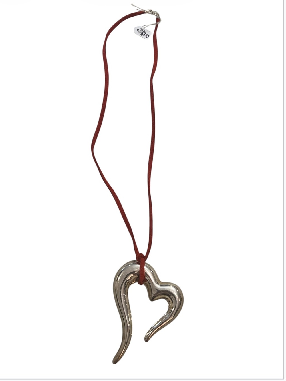 Mexican silver heart necklace